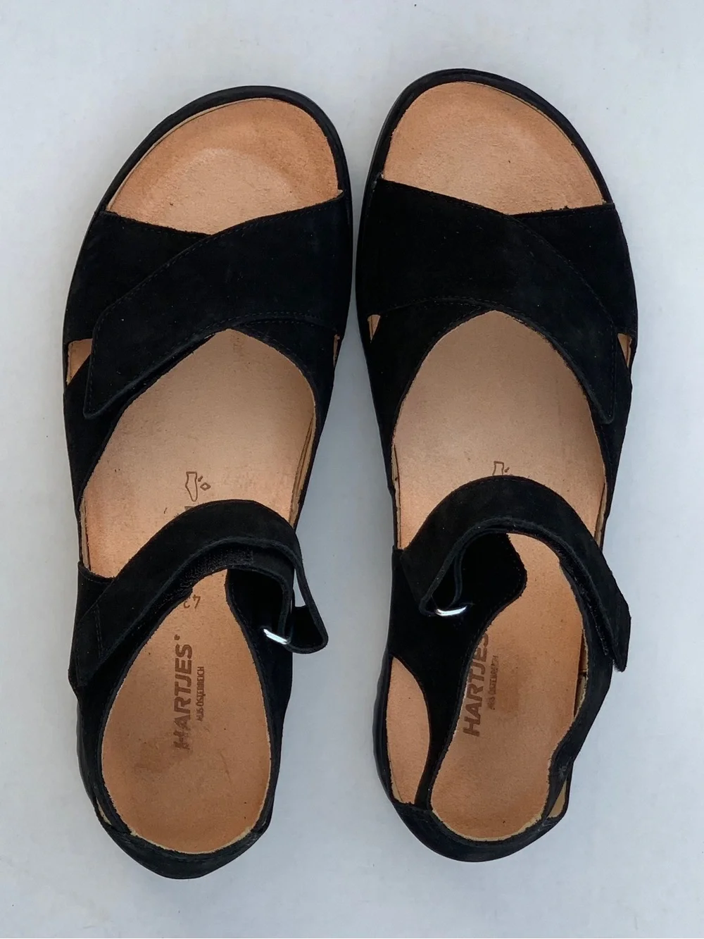 Women's Black Velcro Comfort Sandals